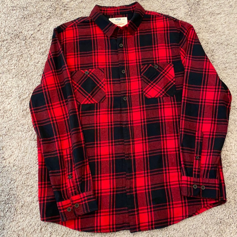 Urban Pipeline Men’s Flannel Button Down Shirt